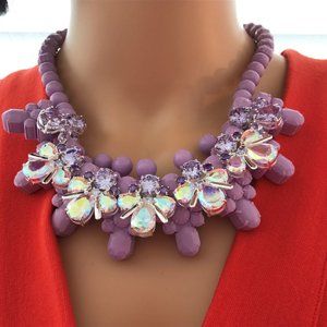 Rubber crystal necklace